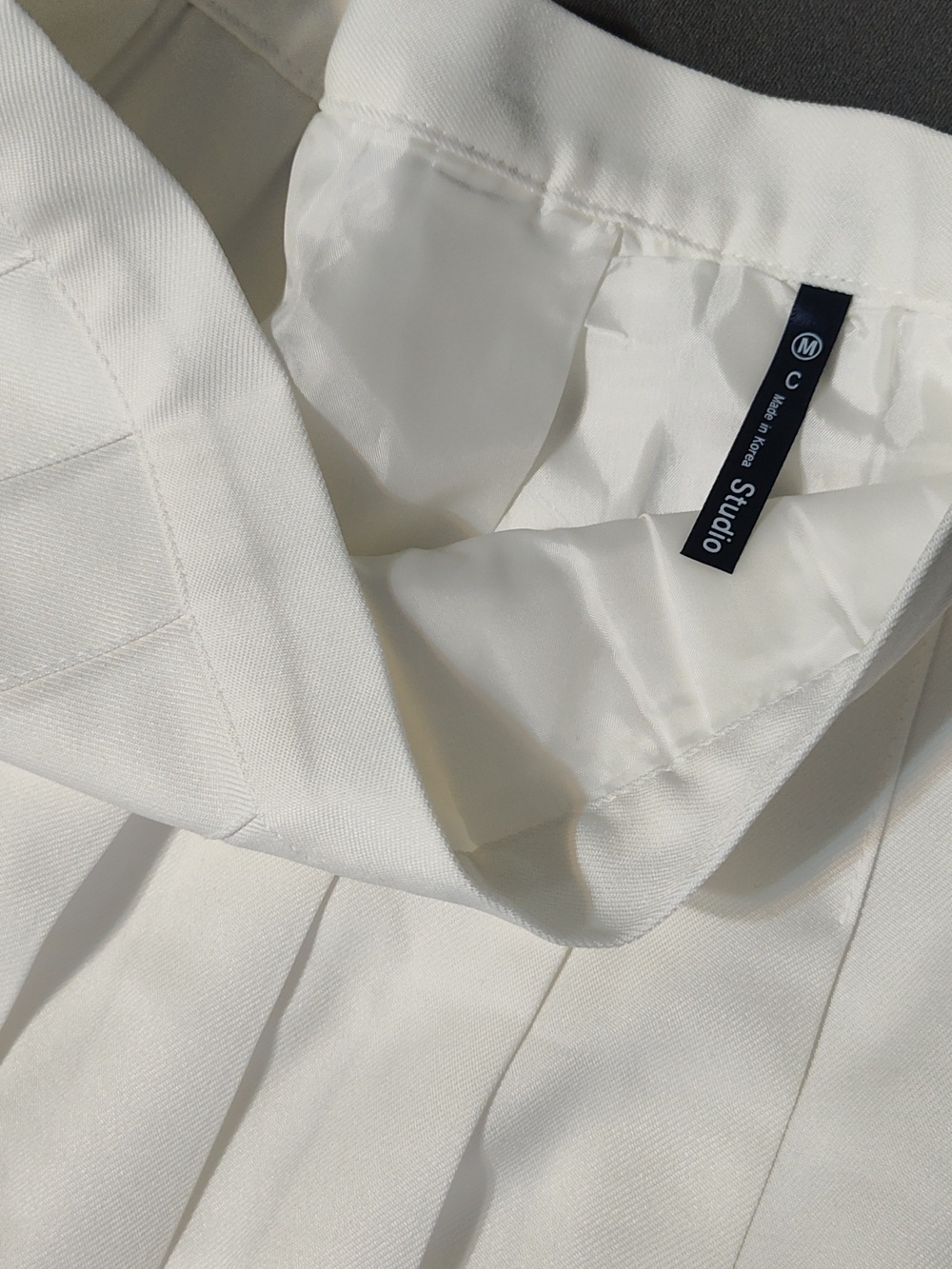 Studio C White Lined Skirt Size M - Picture 9 of 11
